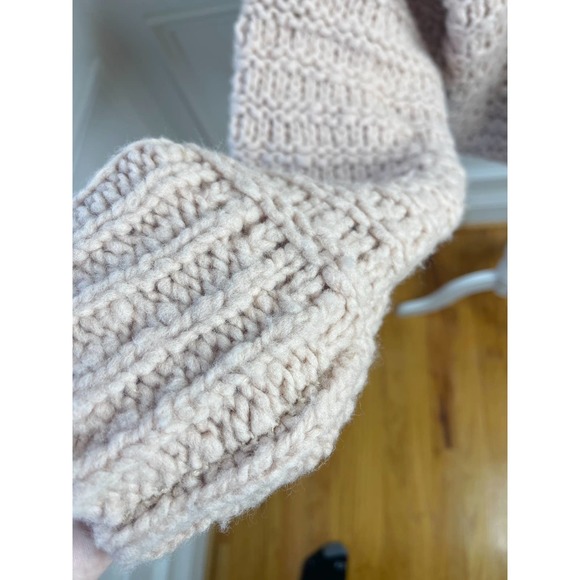 EEUC Free People Mauve Mock Neck Crochet Pullover - Picture 4 of 5